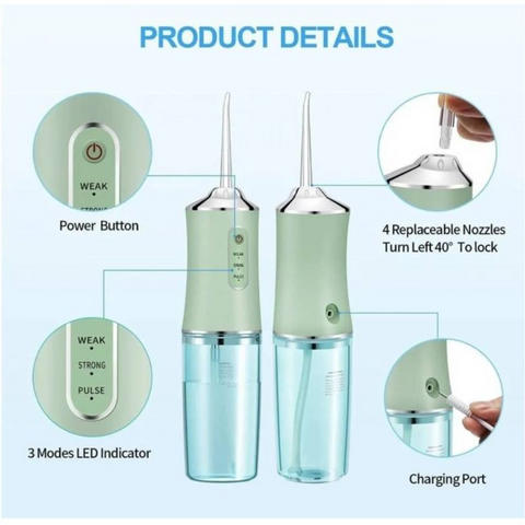 IRRIGADOR DENTAL PORTÁTIL RECARGABLE